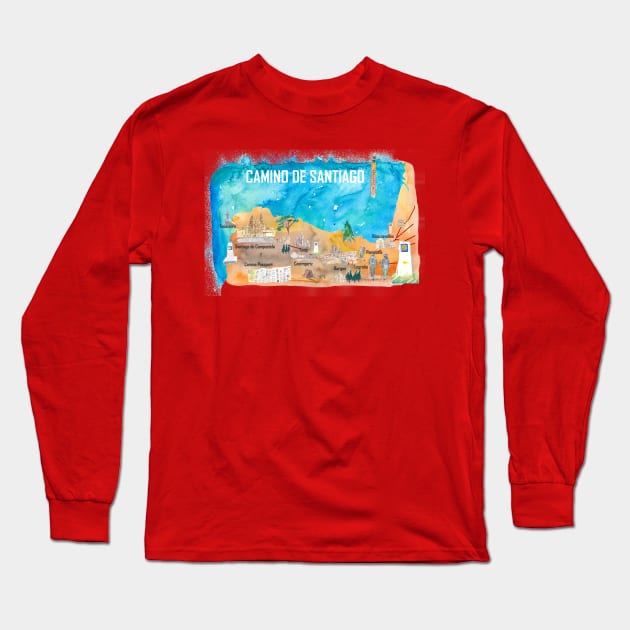 Camino de Santiago St. Jacques Long Sleeve T-Shirt by artshop77